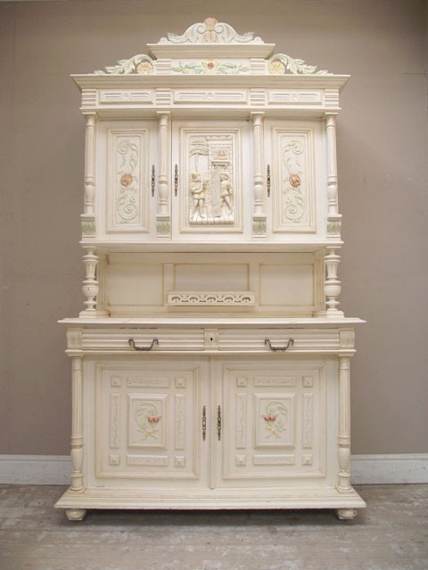antique french painted buffet